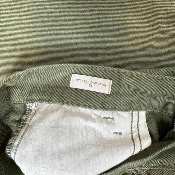 Pacsun stretch dad jeans cargo pants green women’s size 26 - Picture 4 of 7